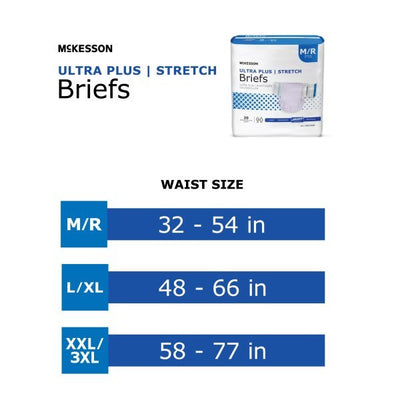 McKesson Ultra Plus Stretch Incontinence Briefs - 973140_BG - 6 McKesson Ultra Plus Stretch Incontinence Briefs - 973140_BG - 6