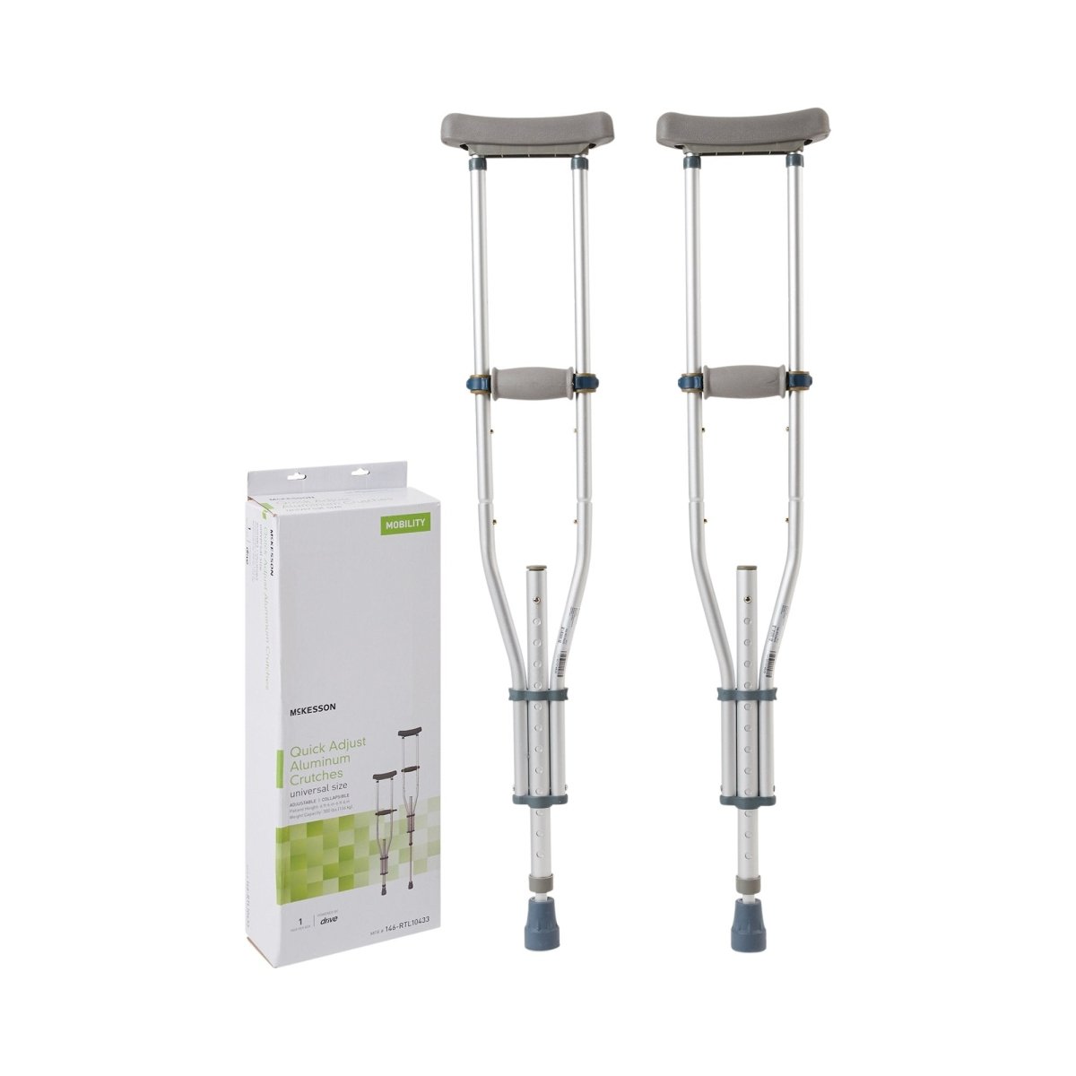 McKesson Underarm Crutches, 4 ft. 6 in. - 6 ft. 6 in. - 1095263_CS - 1 McKesson Underarm Crutches, 4 ft. 6 in. - 6 ft. 6 in. - 1095263_CS - 1
