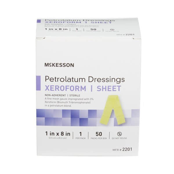 McKesson Xeroform Petrolatum Dressing - 864638_BX - 1 McKesson Xeroform Petrolatum Dressing - 864638_BX - 1
