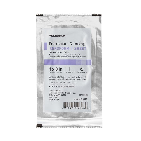 McKesson Xeroform Petrolatum Dressing - 864638_EA - 6 McKesson Xeroform Petrolatum Dressing - 864638_EA - 6