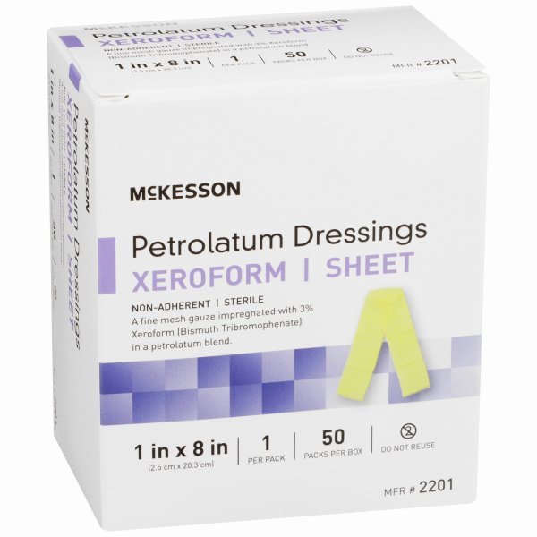 McKesson Xeroform Petrolatum Dressing - 864638_EA - 8 McKesson Xeroform Petrolatum Dressing - 864638_EA - 8