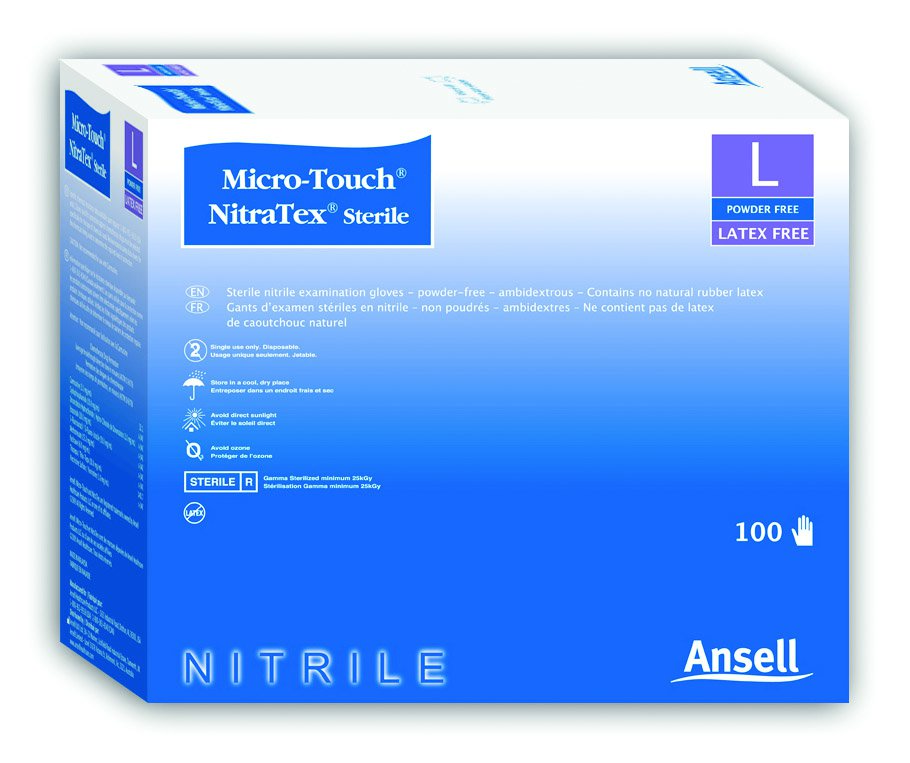 Micro Touch Nitrile Extended Cuff Length Exam Gloves - 640516_BX - 1 Micro Touch Nitrile Extended Cuff Length Exam Gloves - 640516_BX - 1