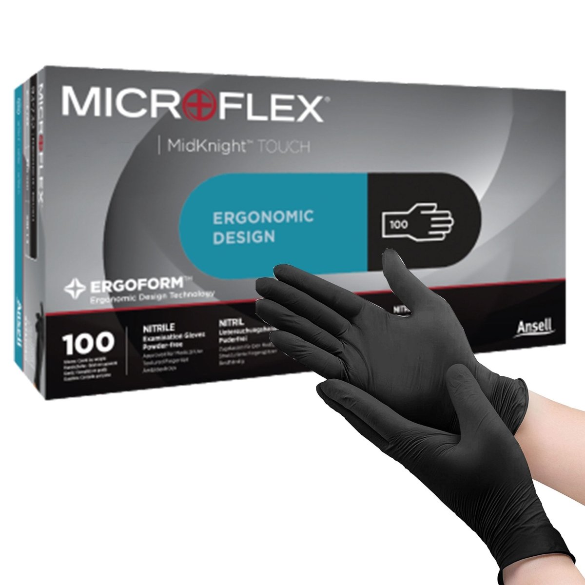 Microflex Midknight Touch 93 733 Nitrile Exam Gloves - 1182922_BX - 1 Microflex Midknight Touch 93 733 Nitrile Exam Gloves - 1182922_BX - 1
