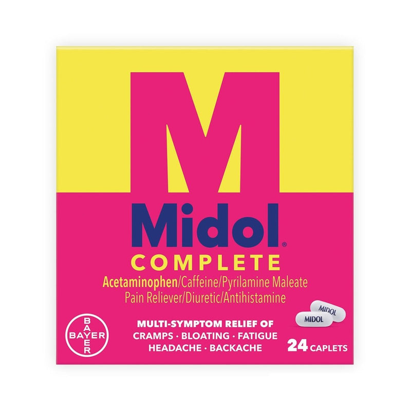 Midol Complete Acetaminophen / Caffeine / Pyrilamine Maleate Cramp Relief - 783600_BX - 1 Midol Complete Acetaminophen / Caffeine / Pyrilamine Maleate Cramp Relief - 783600_BX - 1