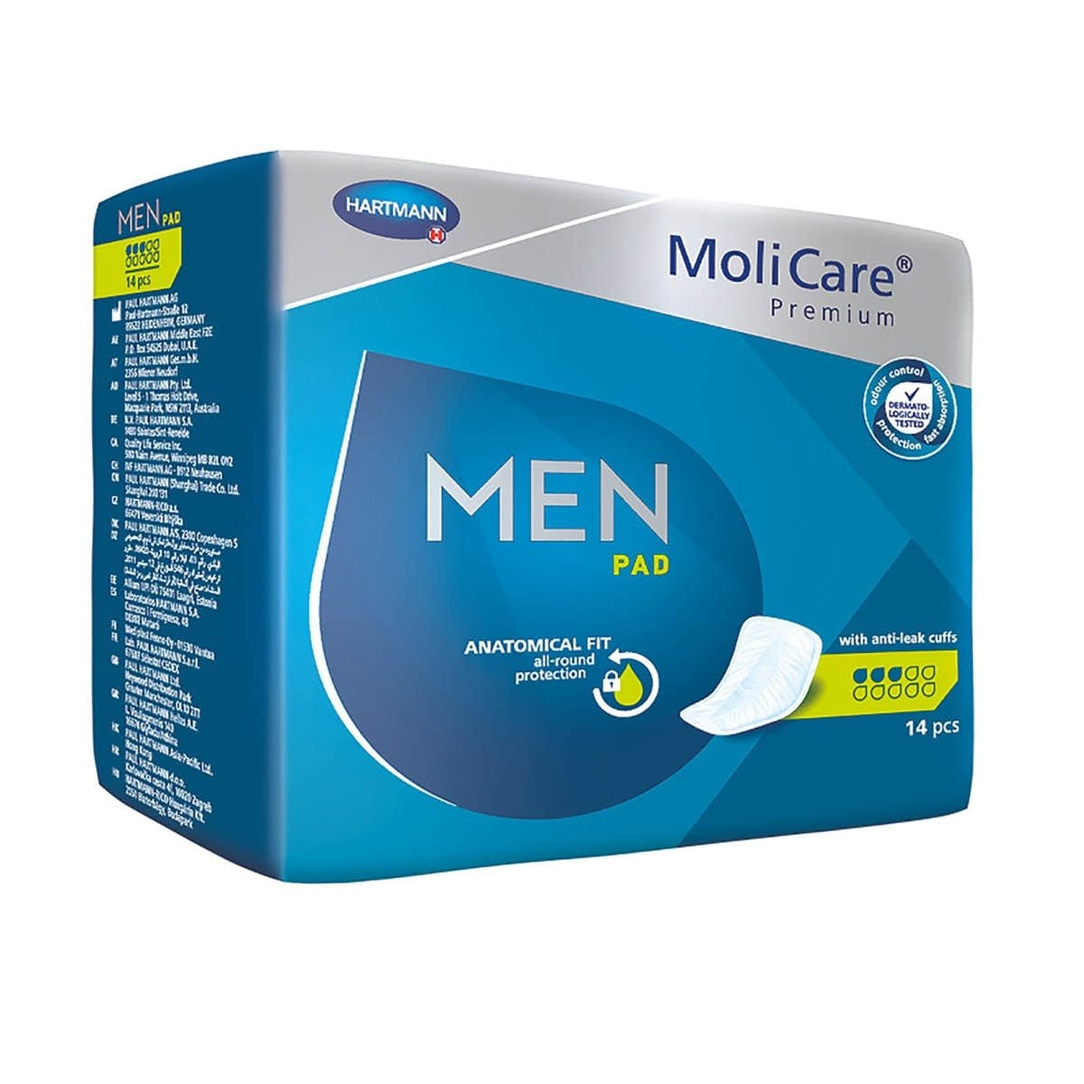MoliCare Premium Men 3 Drop Bladder Control Pad - 1135773_BG - 1 MoliCare Premium Men 3 Drop Bladder Control Pad - 1135773_BG - 1