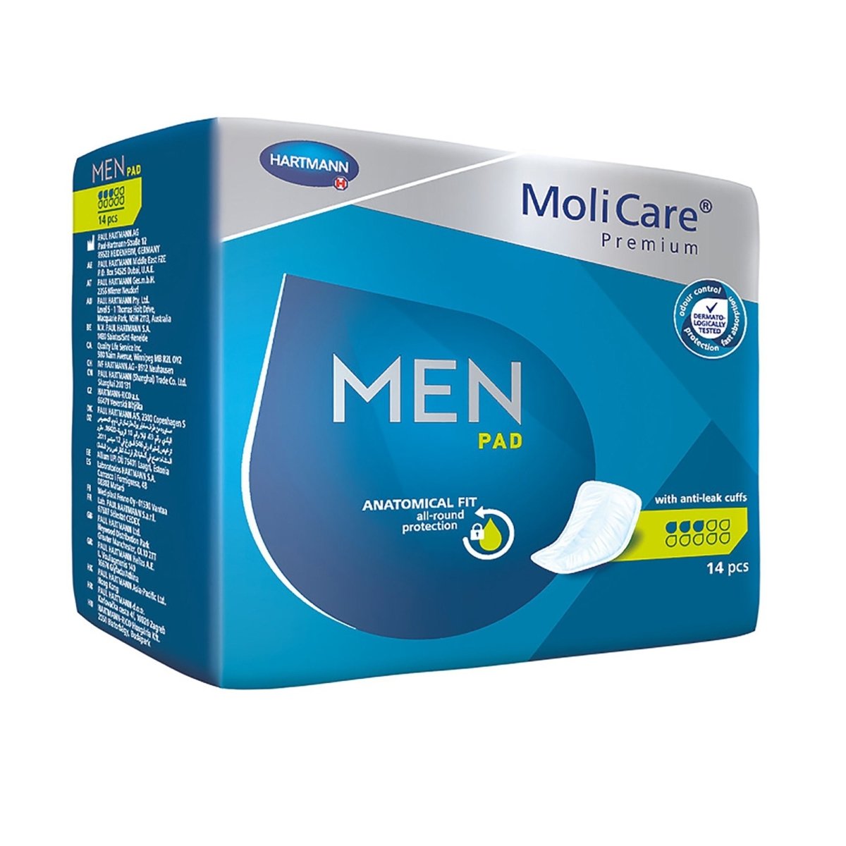 MoliCare Premium Men 3 Drop Bladder Control Pad - 1135773_BG - 1 MoliCare Premium Men 3 Drop Bladder Control Pad - 1135773_BG - 1