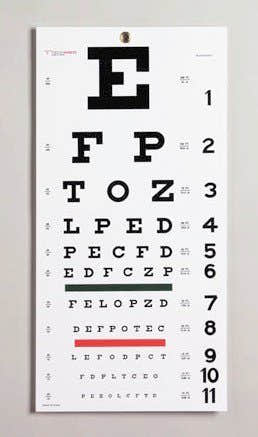 Moore Medical Snellen Eye Chart - 713763_EA - 1 Moore Medical Snellen Eye Chart - 713763_EA - 1