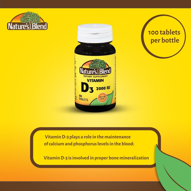 Nature's Blend Vitamin D 3 Supplement - 852688_BT - 5 Nature's Blend Vitamin D 3 Supplement - 852688_BT - 5