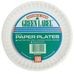 Nature's Own Green Label Paper Plate - 549338_CS - 1 Nature's Own Green Label Paper Plate - 549338_CS - 1