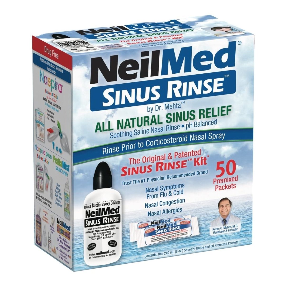 Neilmed Sinus Rinse Saline Nasal Rinse Refill Kit - 559376_EA - 1 Neilmed Sinus Rinse Saline Nasal Rinse Refill Kit - 559376_EA - 1