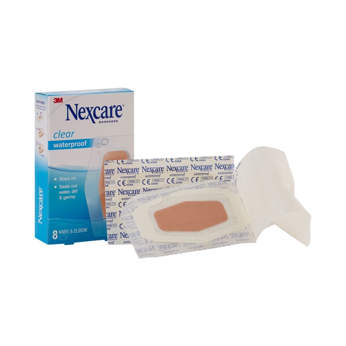 Nexcare Waterproof Knee / Elbow Sheer Adhesive Strips - 851822_BX - 1 Nexcare Waterproof Knee / Elbow Sheer Adhesive Strips - 851822_BX - 1