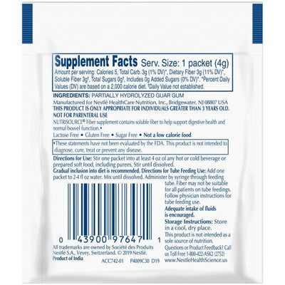 Nutrisource Fiber Unflavored Oral Supplement, 4 Gram Individual Packet - 777275_EA - 2 Nutrisource Fiber Unflavored Oral Supplement, 4 Gram Individual Packet - 777275_EA - 2