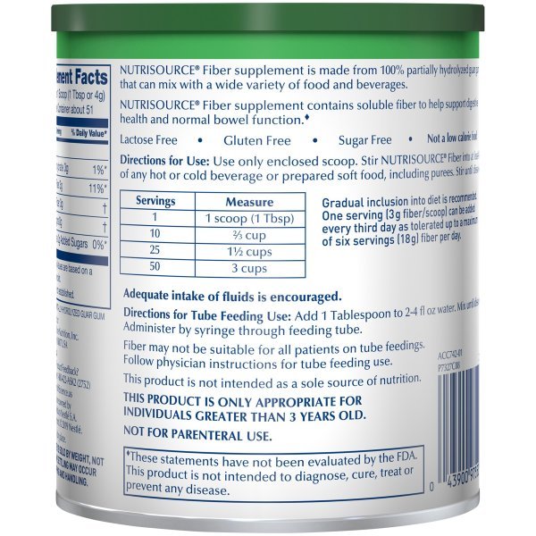 Nutrisource Fiber Unflavored Oral Supplement - 777274_EA - 10 Nutrisource Fiber Unflavored Oral Supplement - 777274_EA - 10