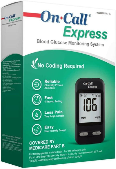 On Call Express Blood Glucose Meter Kit - 1147017_EA - 1 On Call Express Blood Glucose Meter Kit - 1147017_EA - 1