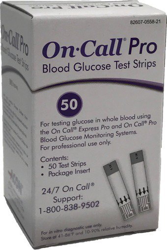 On Call Pro Blood Glucose Test Strips - 1059824_BX - 1 On Call Pro Blood Glucose Test Strips - 1059824_BX - 1