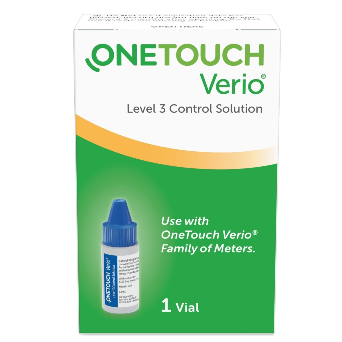 OneTouch Verio Control Solution - 1076322_CS - 1 OneTouch Verio Control Solution - 1076322_CS - 1