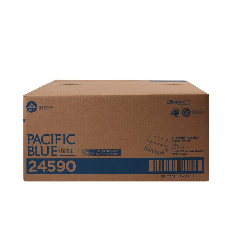 Pacific Blue Basic Recycled Multi-Fold Paper Towel, 250 Sheets per Pack - 279896_PK - 9 Pacific Blue Basic Recycled Multi-Fold Paper Towel, 250 Sheets per Pack - 279896_PK - 9