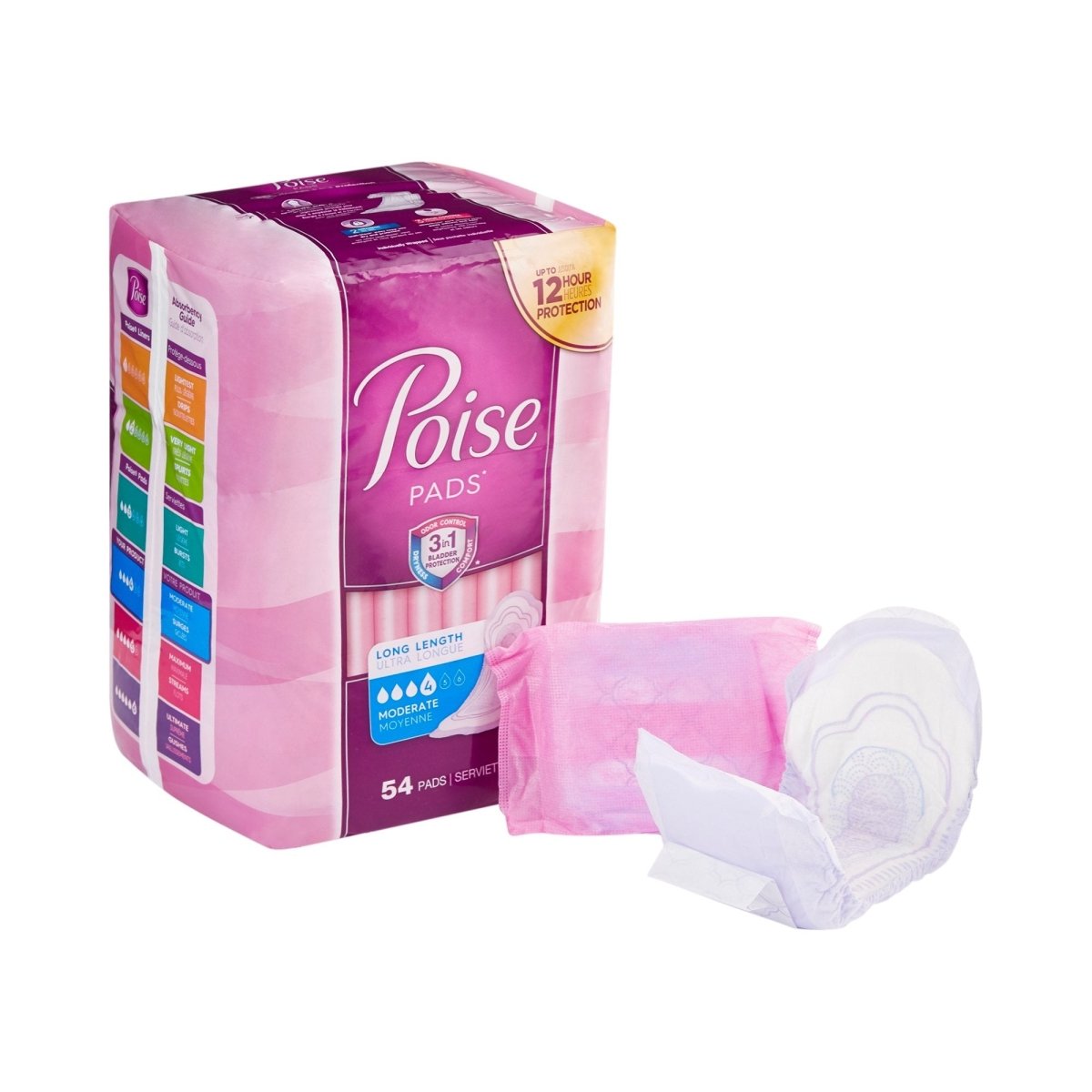 Poise Bladder Control Pads, Adult Women, Moderate Absorbency, Disposable, 12.20" Length - 1100865_CS - 1 Poise Bladder Control Pads, Adult Women, Moderate Absorbency, Disposable, 12.20" Length - 1100865_CS - 1