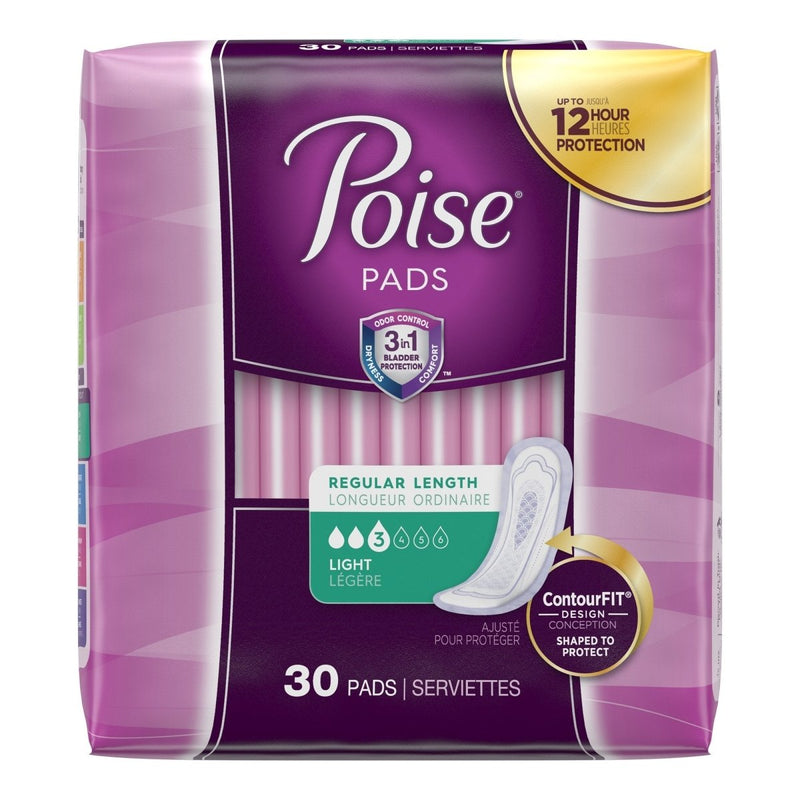 Poise Bladder Control Pads, Light Absorbency, Regular Length - 1160343_CS - 1 Poise Bladder Control Pads, Light Absorbency, Regular Length - 1160343_CS - 1