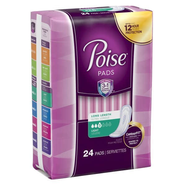 Poise Light Bladder Control Pads, Long Length - 1090350_PK - 1 Poise Light Bladder Control Pads, Long Length - 1090350_PK - 2