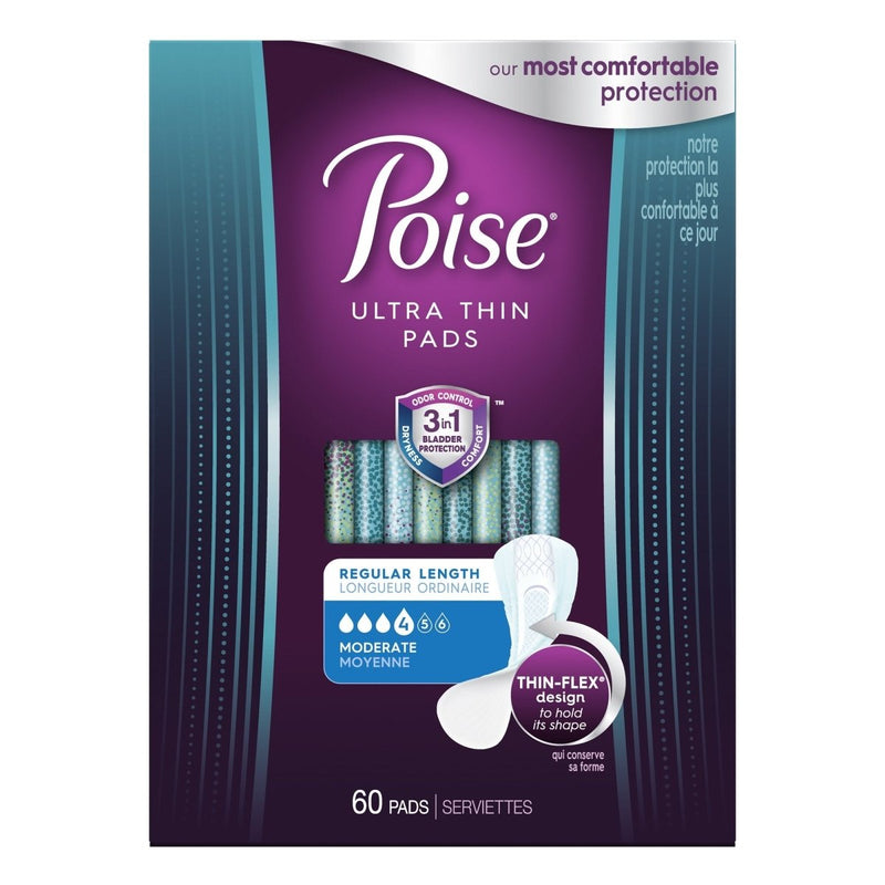 Poise Ultra Thin Moderate Bladder Control Pad - 1160323_CS - 1 Poise Ultra Thin Moderate Bladder Control Pad - 1160323_CS - 1