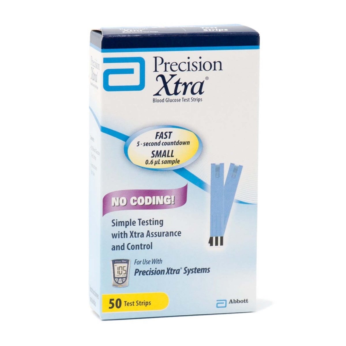 Precision Xtra Blood Glucose Test Strips - 513189_BX - 1 Precision Xtra Blood Glucose Test Strips - 513189_BX - 1