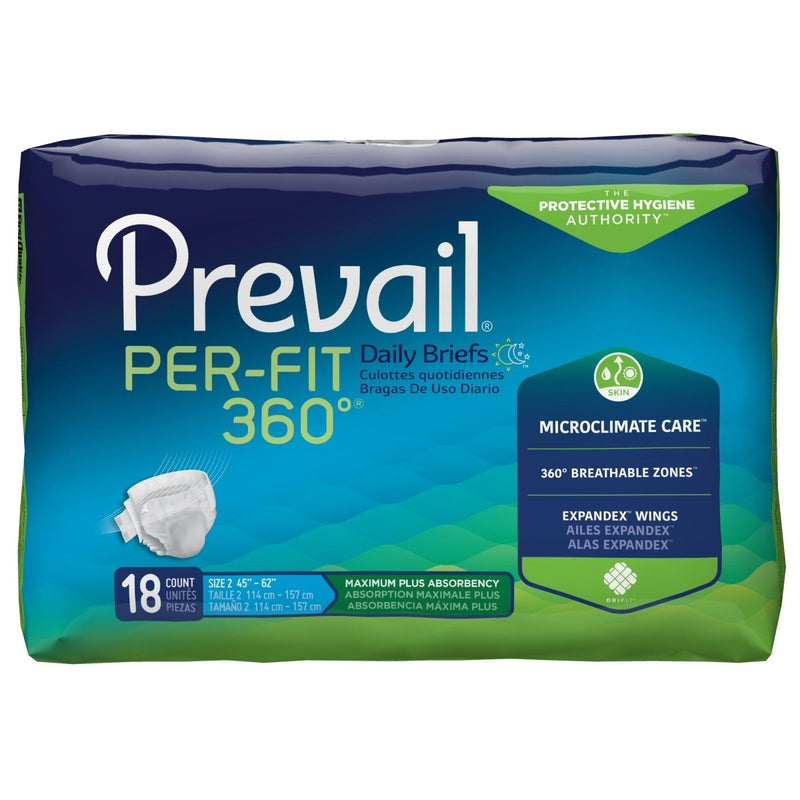 Prevail Per-Fit 360° Maximum Plus Incontinence Brief -Unisex - 886534_BG - 2 Prevail Per-Fit 360° Maximum Plus Incontinence Brief -Unisex - 886534_BG - 2