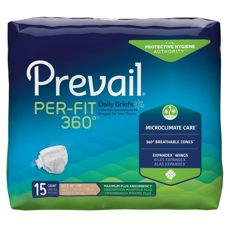Prevail Per-Fit 360° Maximum Plus Incontinence Brief -Unisex - 886535_BG - 3 Prevail Per-Fit 360° Maximum Plus Incontinence Brief -Unisex - 886535_BG - 3