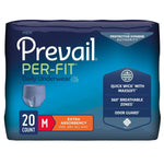 Prevail Per-Fit Men Adult Moderate Absorbent Underwear, White -Male - 881919_BG - 1