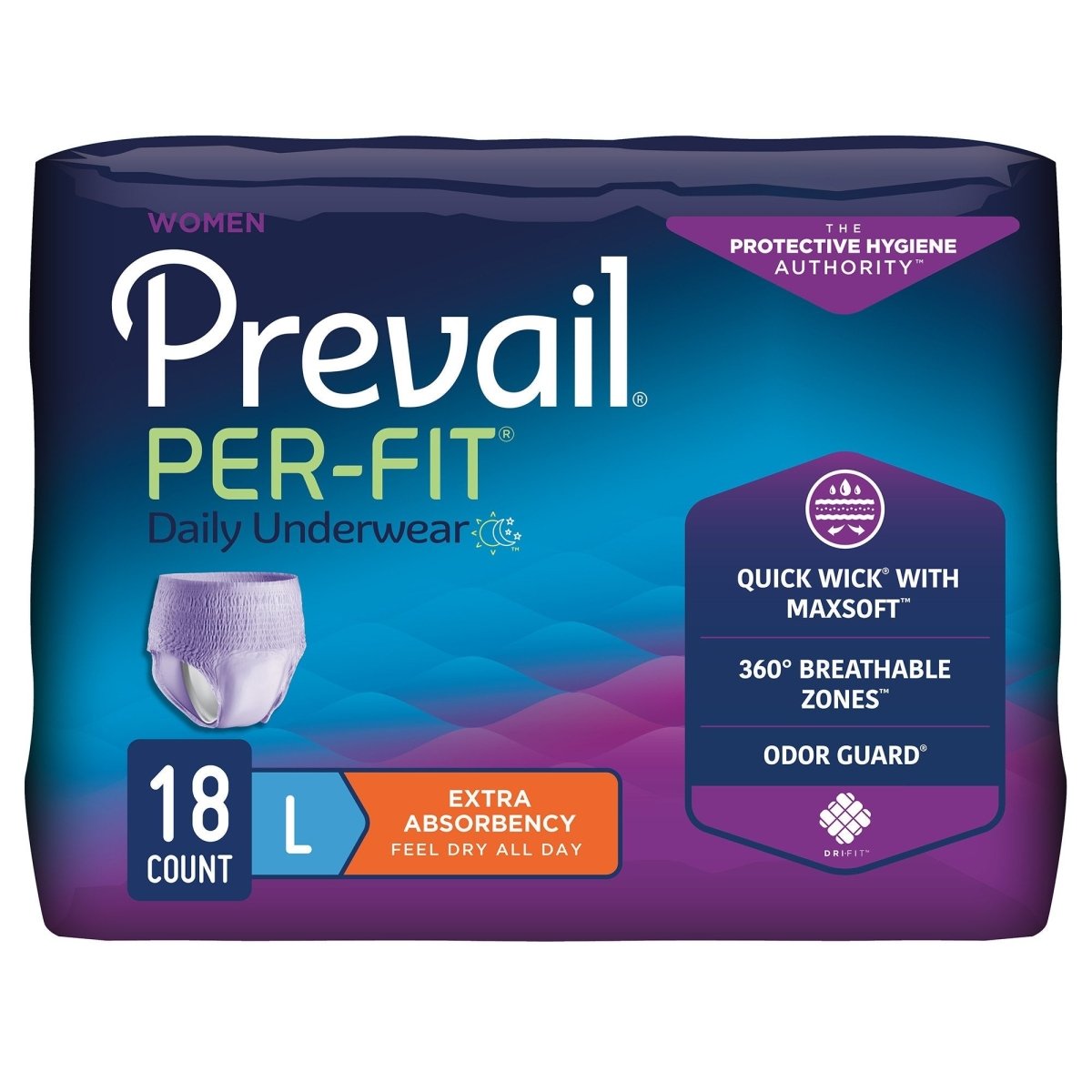 Prevail Per-Fit Women Extra Absorbent Underwear -Female - 1083189_BG - 1 Prevail Per-Fit Women Extra Absorbent Underwear -Female - 1083189_BG - 1