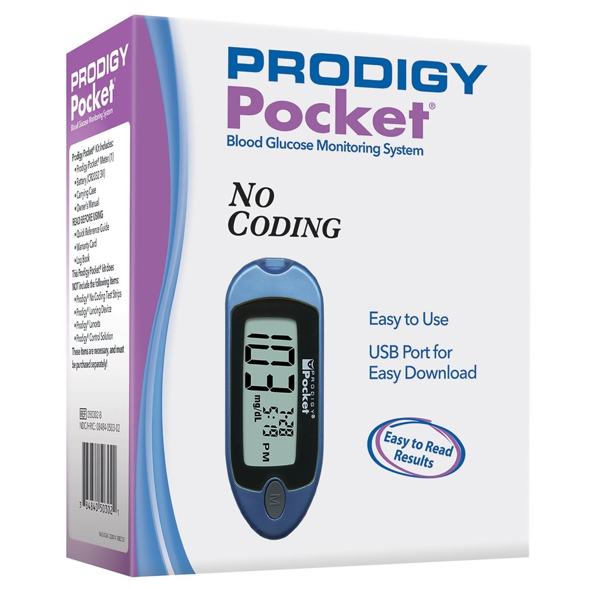 Prodigy Pocket Blood Glucose Meter - 1082215_EA - 1 Prodigy Pocket Blood Glucose Meter - 1082215_EA - 1
