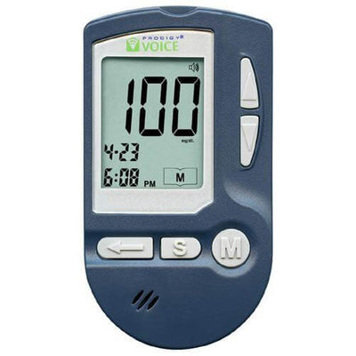 Prodigy Voice Blood Glucose Meter isolated on white background Prodigy Voice Blood Glucose Meter isolated on white background