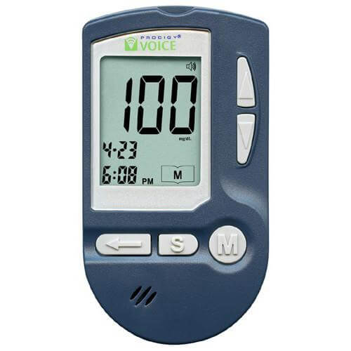 Prodigy Voice Blood Glucose Meter isolated on white background Prodigy Voice Blood Glucose Meter isolated on white background