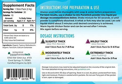 purathick 2.4 Gram Individual Packet Unflavored Powder - 1148673_BX - 1 purathick 2.4 Gram Individual Packet Unflavored Powder - 1148673_BX - 1