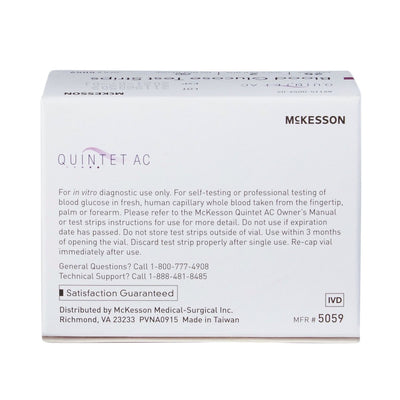 Quintet AC Blood Glucose Test Strips - 854636_CS - 12 Quintet AC Blood Glucose Test Strips - 854636_CS - 12