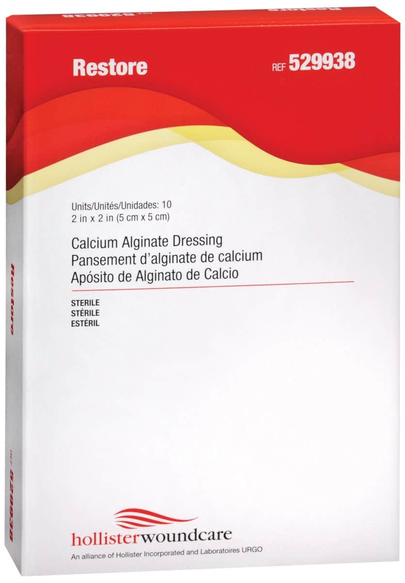 Restore Calcium Alginate Dressing, 2 x 2 Inch - 373805_BX - 1 Restore Calcium Alginate Dressing, 2 x 2 Inch - 373805_BX - 1