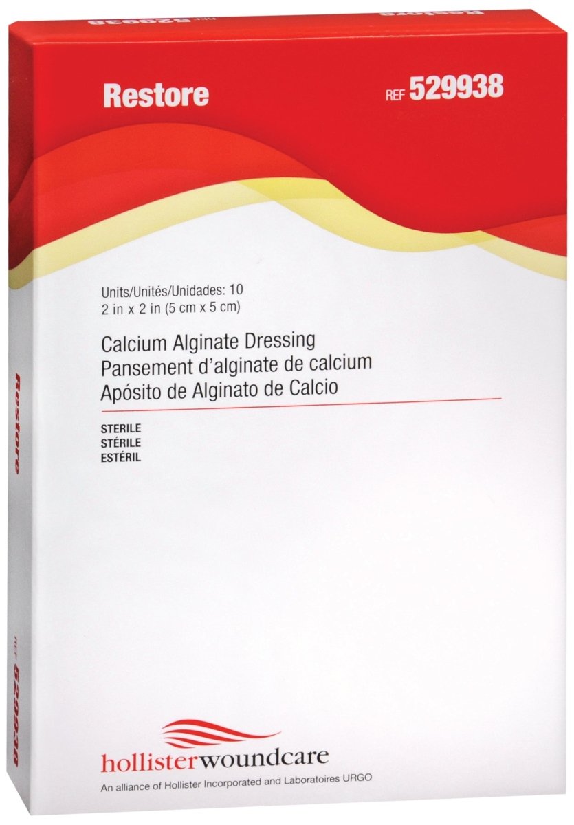 Restore Calcium Alginate Dressing, 2 x 2 Inch - 373805_BX - 1 Restore Calcium Alginate Dressing, 2 x 2 Inch - 373805_BX - 1