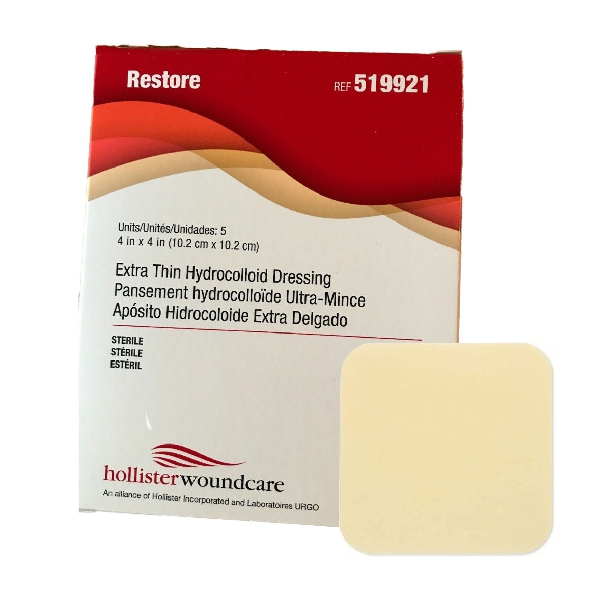 Restore Extra Thin Hydrocolloid Dressing, 4 x 4 Inch - 224188_BX - 1 Restore Extra Thin Hydrocolloid Dressing, 4 x 4 Inch - 224188_BX - 1