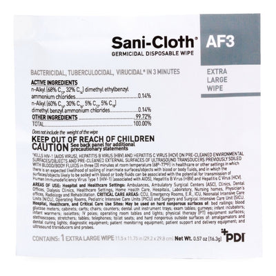 Sani-Cloth AF3 Surface Disinfectant Cleaner Wipes, X-Large Individual Packet - 815082_CS - 4 Sani-Cloth AF3 Surface Disinfectant Cleaner Wipes, X-Large Individual Packet - 815082_CS - 4