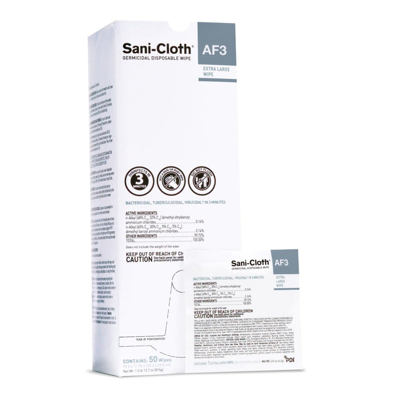 Sani-Cloth AF3 Surface Disinfectant Cleaner Wipes, X-Large Individual Packet - 815082_CS - 3 Sani-Cloth AF3 Surface Disinfectant Cleaner Wipes, X-Large Individual Packet - 815082_CS - 3