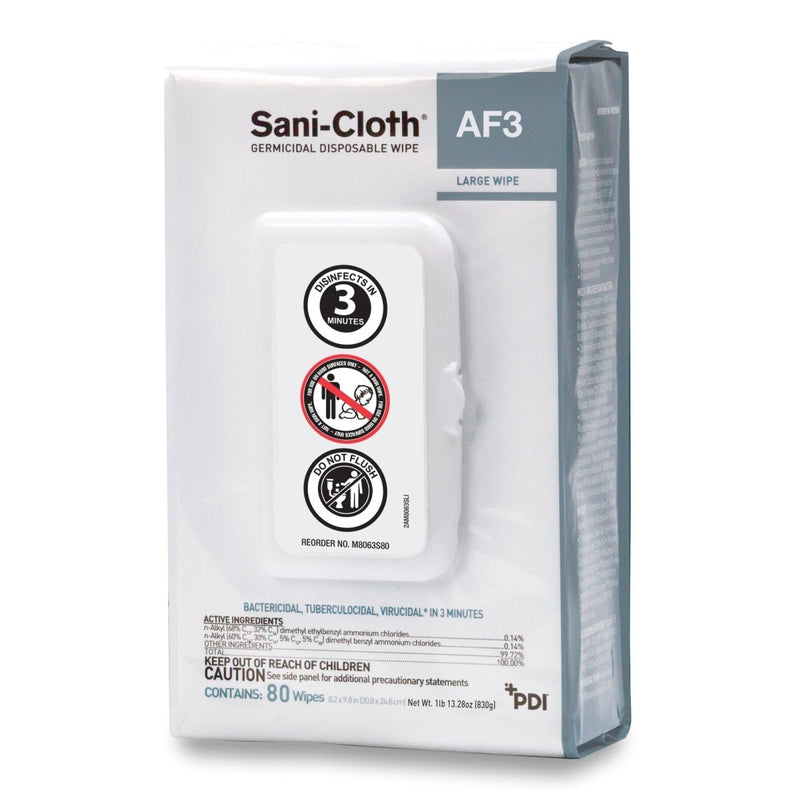 Sani-Cloth AF3 Surface Disinfectant Cleaner Wipes, X-Large Individual Packet - 1121547_PK - 7 Sani-Cloth AF3 Surface Disinfectant Cleaner Wipes, X-Large Individual Packet - 1121547_PK - 7