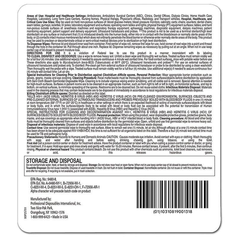 Sani-Cloth Surface Disinfectant Cleaner Bleach Wipe, 40 Individual Packets per Box - 786308_CS - 18 Sani-Cloth Surface Disinfectant Cleaner Bleach Wipe, 40 Individual Packets per Box - 786308_CS - 18