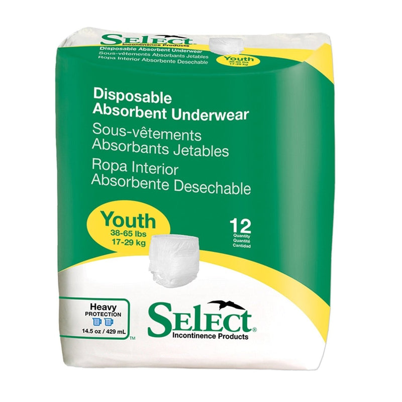 Select Absorbent Underwear, Pediatric -Unisex - 1008934_BG - 1 Select Absorbent Underwear, Pediatric -Unisex - 1008934_BG - 1