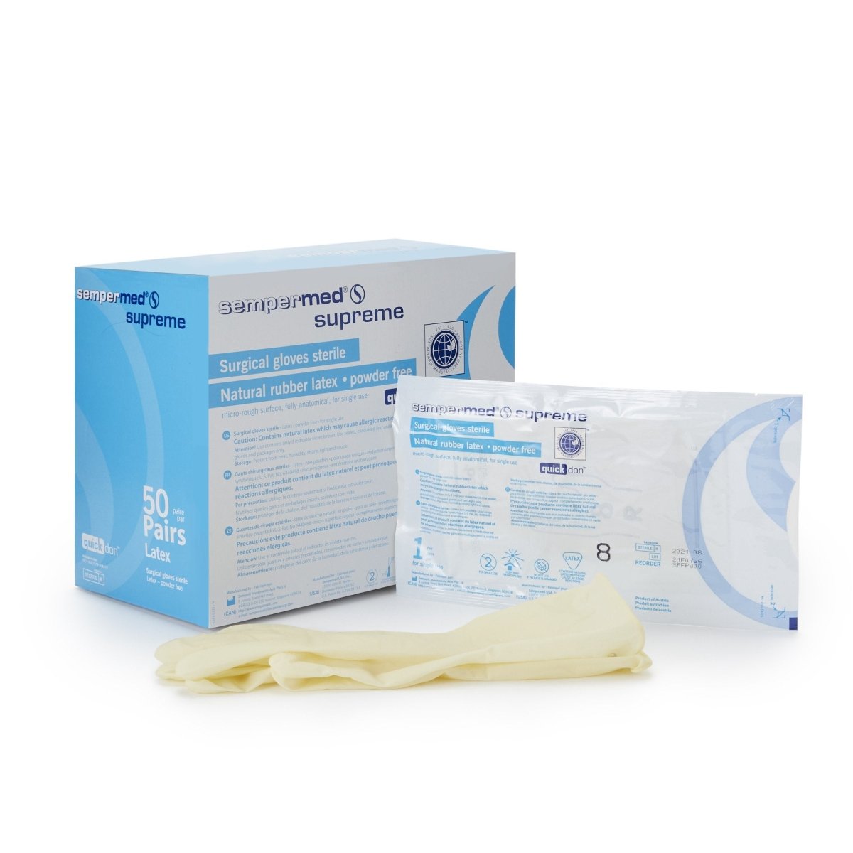 Sempermed Supreme Latex Surgical Gloves - 554115_BX - 1 Sempermed Supreme Latex Surgical Gloves - 554115_BX - 1