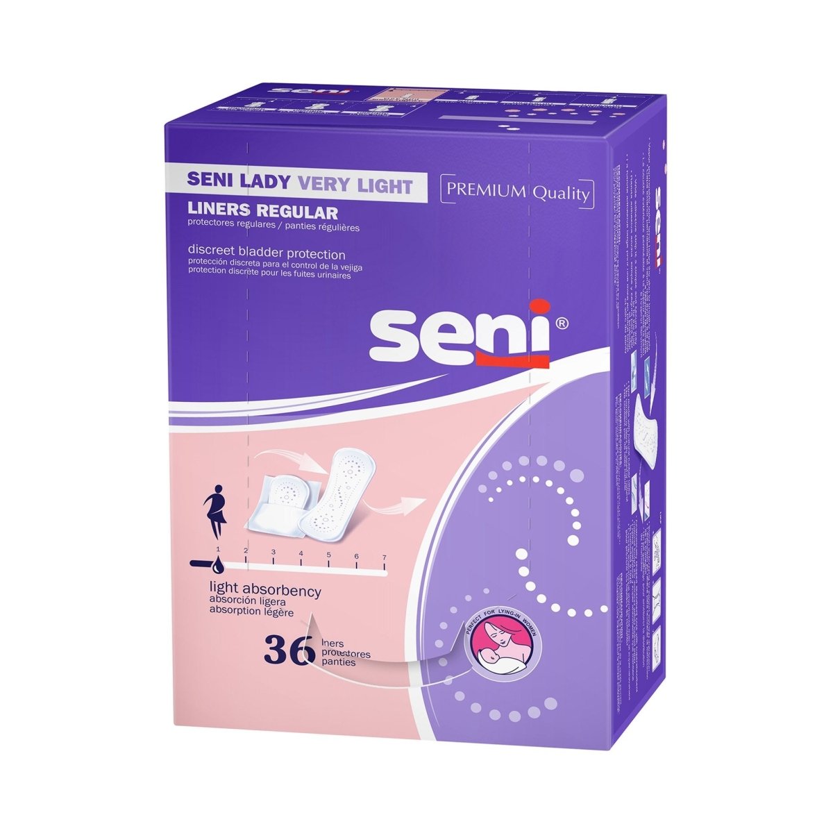 Seni Lady Very Light Bladder Control Pad, 7.3-Inch Length - 1163855_CS - 1 Seni Lady Very Light Bladder Control Pad, 7.3-Inch Length - 1163855_CS - 1