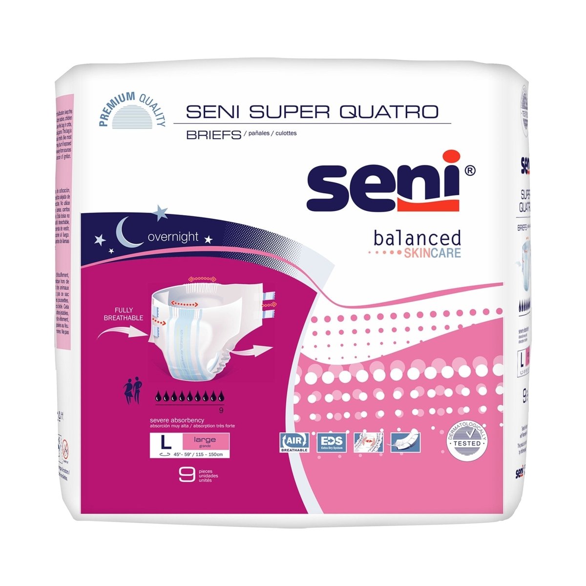 Seni Super Quatro Severe Absorbency Incontinence Brief -Unisex - 1163835_CS - 1 Seni Super Quatro Severe Absorbency Incontinence Brief -Unisex - 1163835_CS - 1