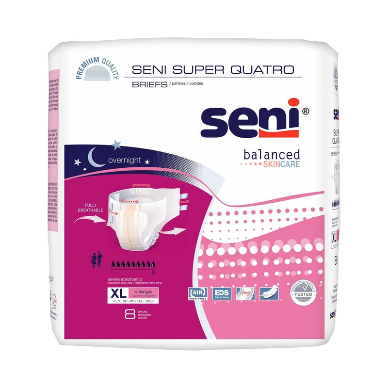 Seni Super Quatro Severe Absorbency Incontinence Brief -Unisex - 1163839_CS - 5 Seni Super Quatro Severe Absorbency Incontinence Brief -Unisex - 1163839_CS - 5