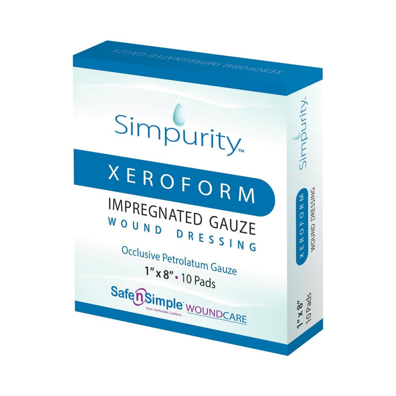Simpurity XeroForm Impregnated Dressing, 1 x 8 Inch - 1153706_BX - 1 Simpurity XeroForm Impregnated Dressing, 1 x 8 Inch - 1153706_BX - 1