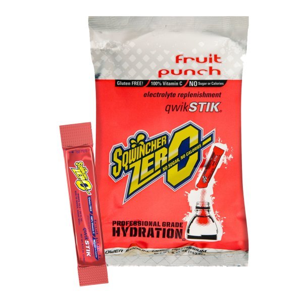 Sqwincher Quik Stik Zero Fruit Punch Electrolyte Replenishment Drink Mix, 0.11 oz. Individual Packet - 1057735_PK - 1 Sqwincher Quik Stik Zero Fruit Punch Electrolyte Replenishment Drink Mix, 0.11 oz. Individual Packet - 1057735_PK - 1