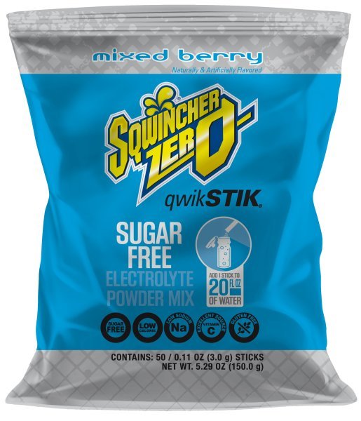 Sqwincher Quik Stik Zero Mixed Berry Electrolyte Replenishment Drink Mix, 0.11 oz. Individual Packets - 1057739_PK - 2 Sqwincher Quik Stik Zero Mixed Berry Electrolyte Replenishment Drink Mix, 0.11 oz. Individual Packets - 1057739_PK - 2